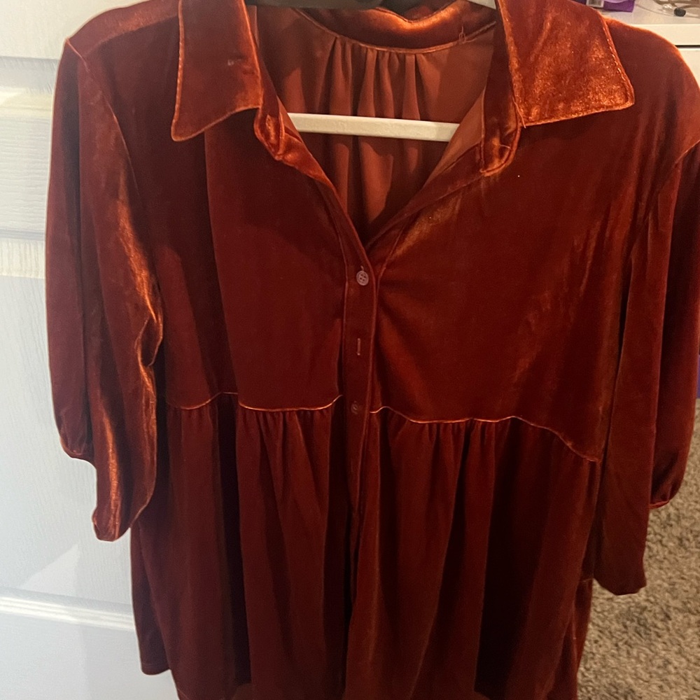 Woman’s boutique velvet dress